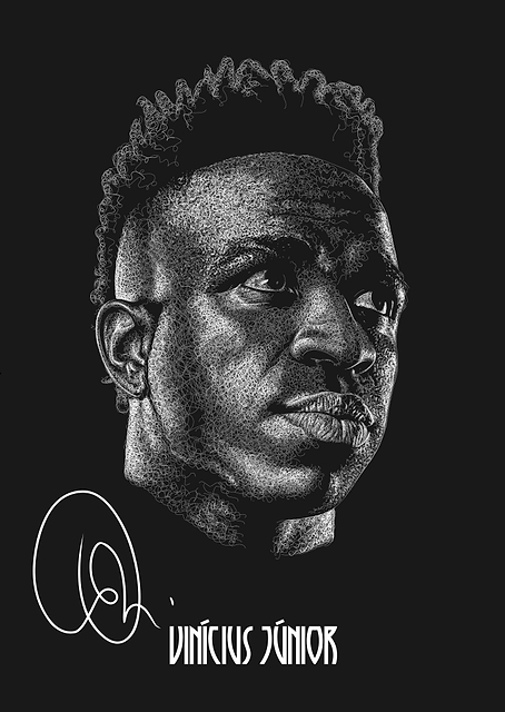 Vinícius Júnior Scribble Art Style / PLATINA