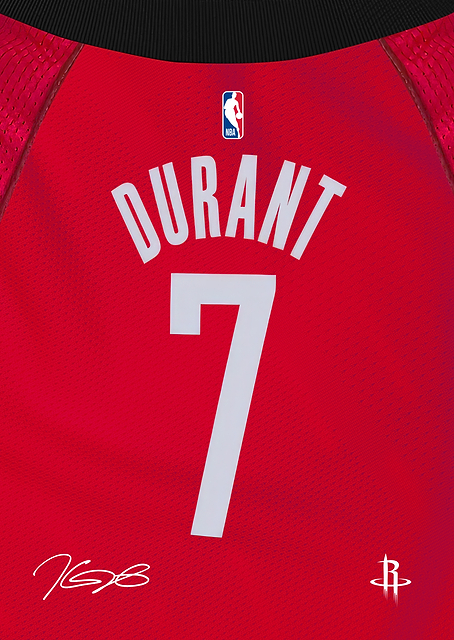 Rockets Signature Jersey- Kevin Durant / PLATINA