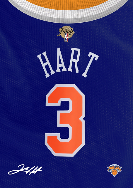 Knicks 2026 NBA Finals Signature Jersey- Josh Hart / PLATINA