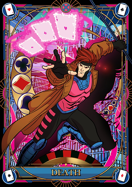Gambit - Death Tarot Card / PLATINA