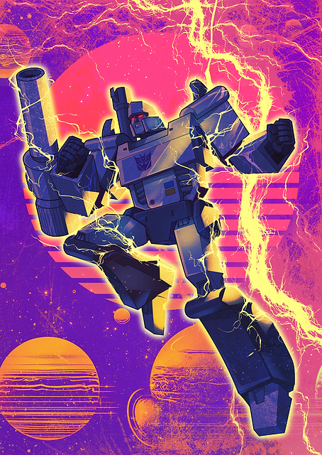 Transformers - Vaporwave Megatron / PLATINA