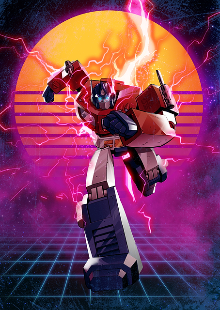 Transformers - Vaporwave Optimus Prime / PLATINA