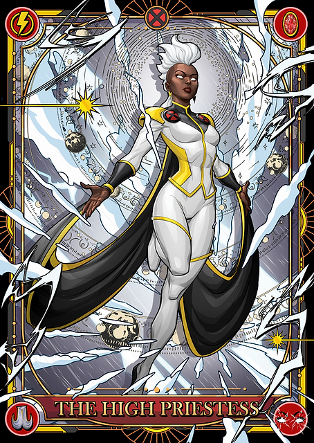 Storm - The High Priestess Tarot Card / PLATINA