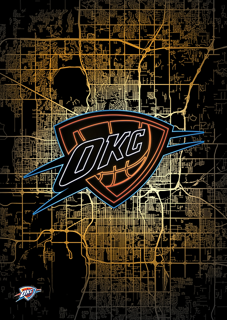 Oklahoma City Map: Thunder Pride / PLATINA