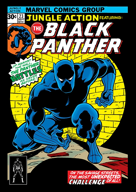 Black Panther - Jungle Action #23 Vintage Comic Cover / PLATINA