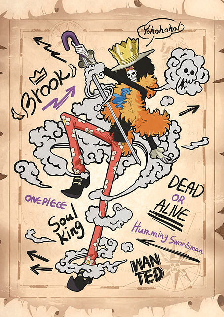 Humming Swordsman Brook Graphic Poster / PLATINA