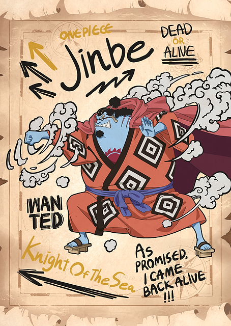 Knight Of The Sea Jinbe Graphic Poster / PLATINA