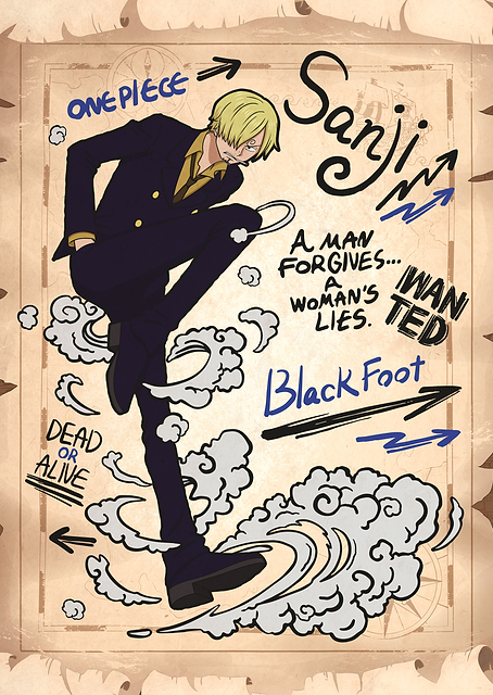 Black Leg Sanji Graphic Poster / PLATINA