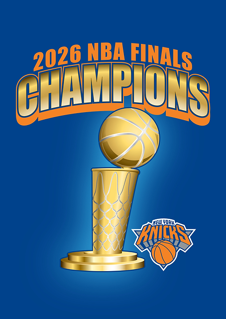 Knicks Trophy 2026 NBA Finals Champions / PLATINA