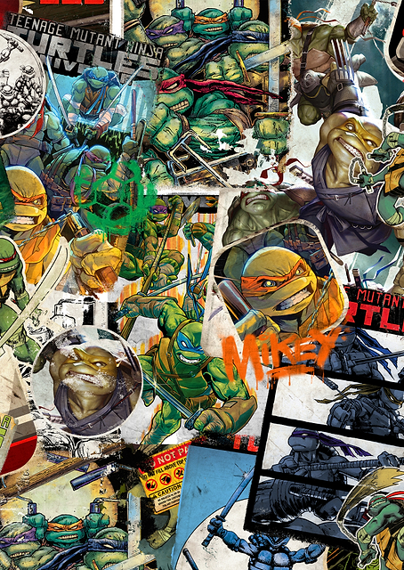 TMNT - Through the Ages Collage / PLATINA