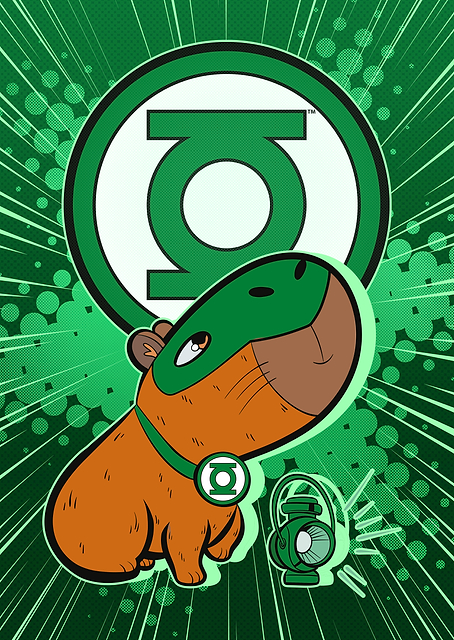 Capybara Green Lantern / PLATINA
