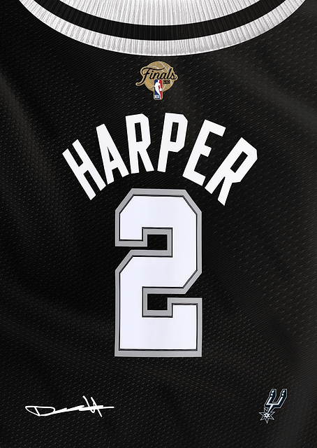 Harper's Spurs Finals 2026 Jersey / PLATINA