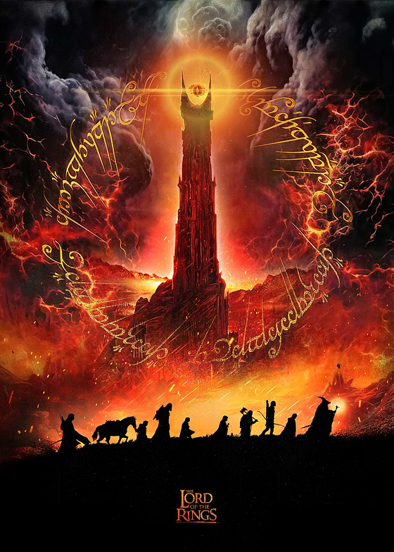 Fascinating metal poster featuring officially licensed The Lord of The Rings art.