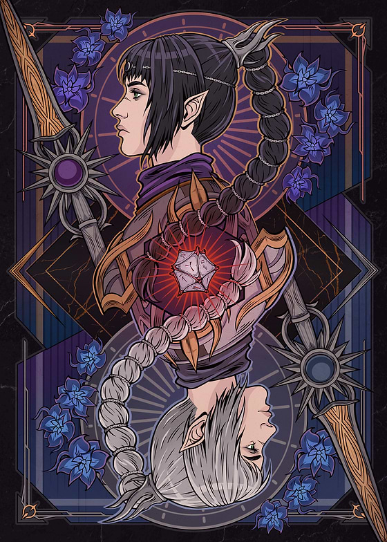 This original Baldur's Gate III art is part of Character Cards Collection.