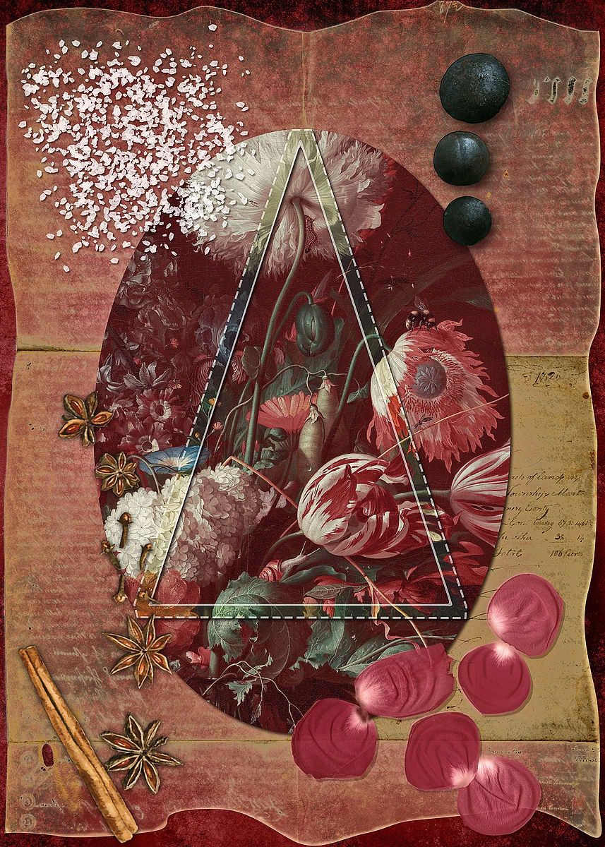 'Collage Alchemy I' Poster, picture, metal print, paint by Eva Nev ...