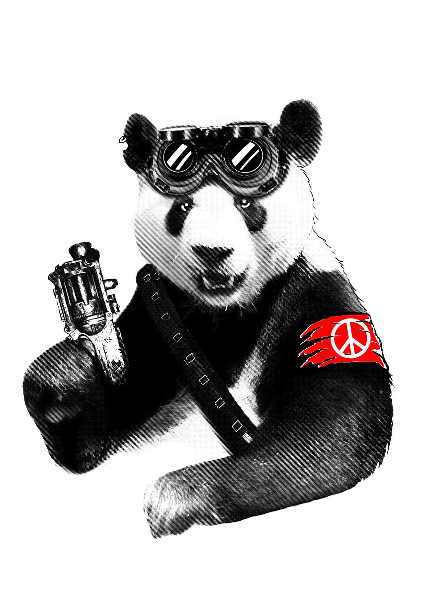 'Panda Rebel' Poster, picture, metal print, paint by Steven Toang ...