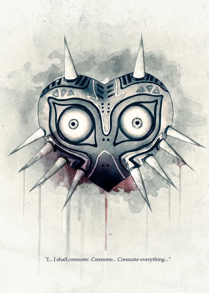 Zelda Majora's Mask' Poster, picture, metal print, paint by Matt