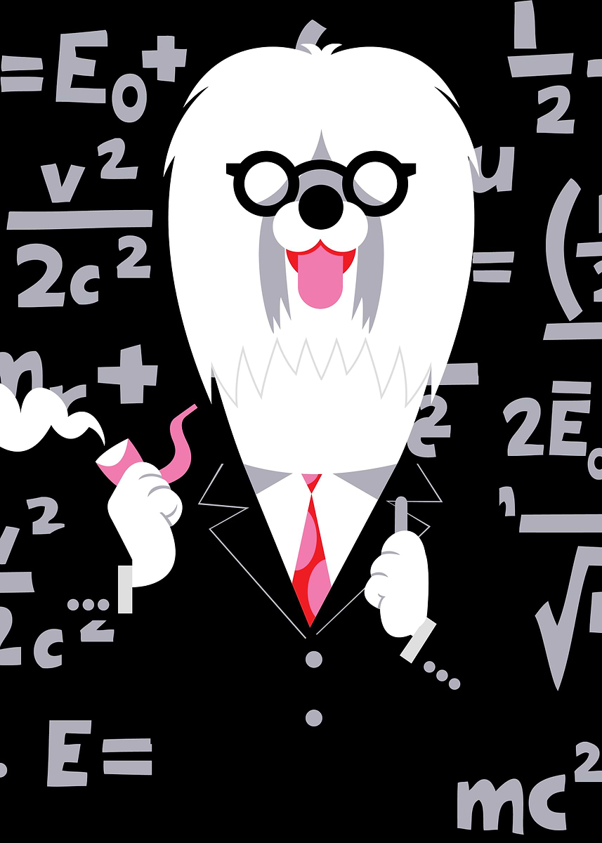 'Professor Sheepdog' Poster, picture, metal print, paint by Pete ...
