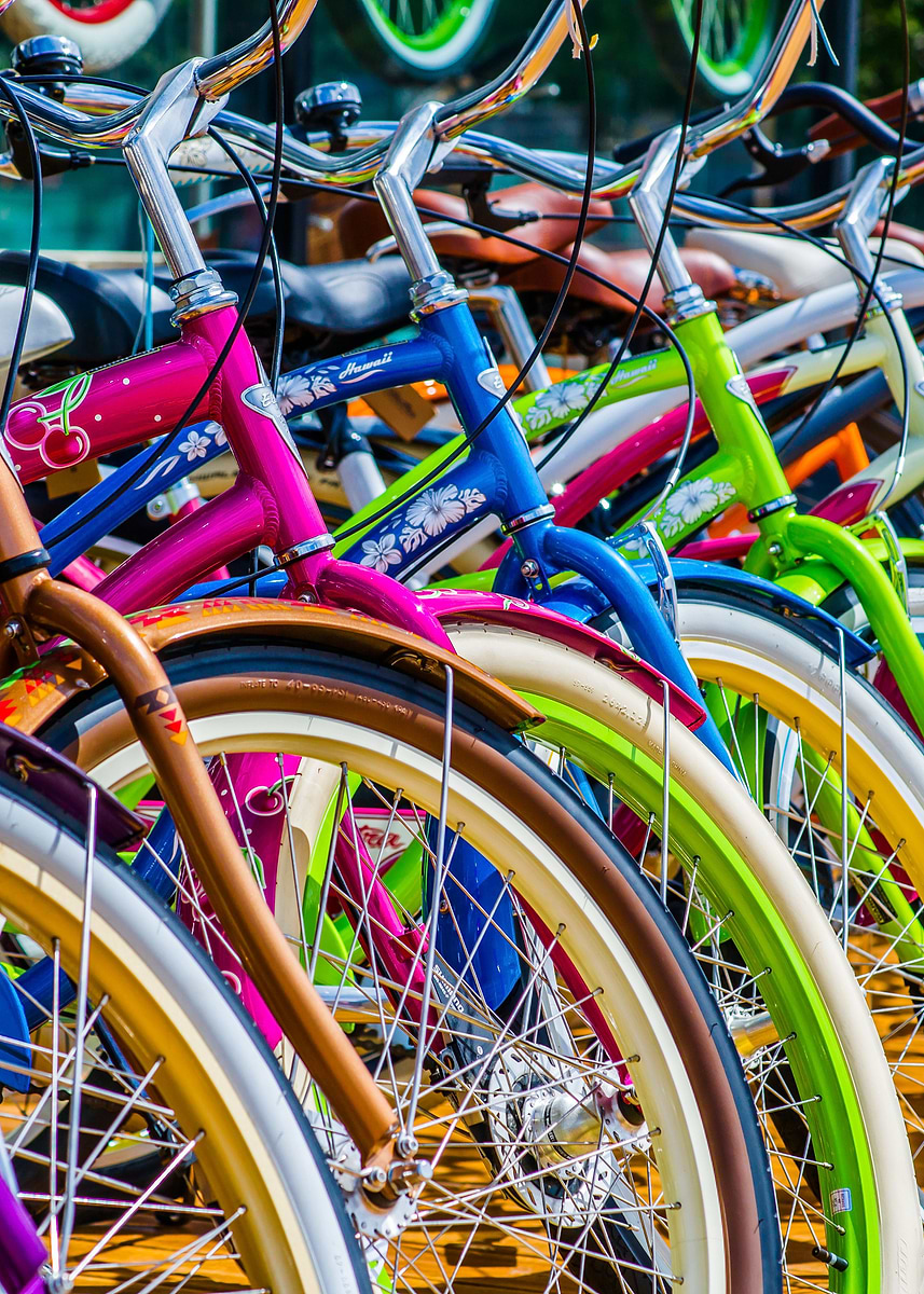 Colorfull Bikes 'Colorful Bicycles' Poster, picture, metal print, paint by Art Ofphotos ...