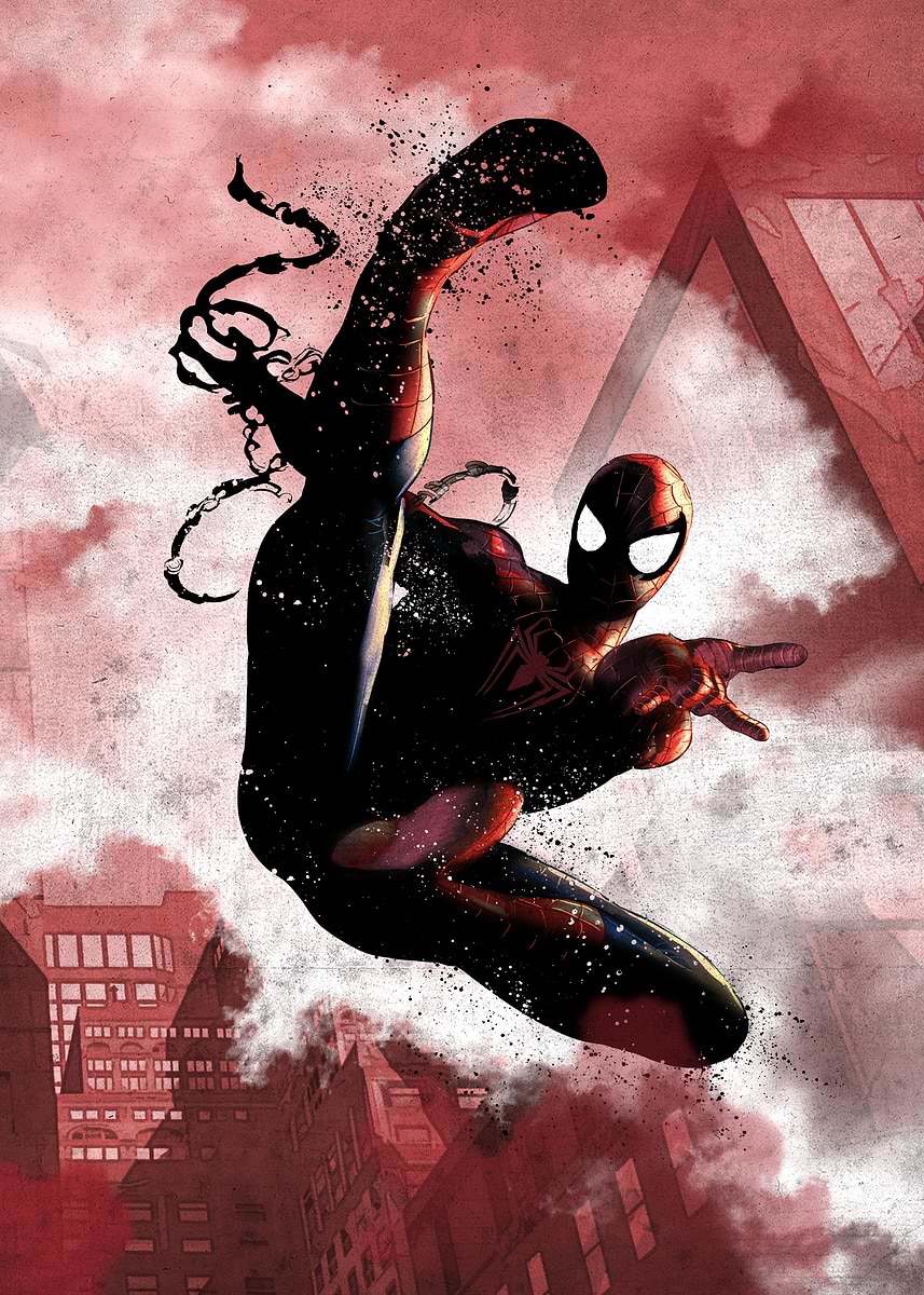 Dark Edition Spider-Man' Poster, picture, metal print, paint by
