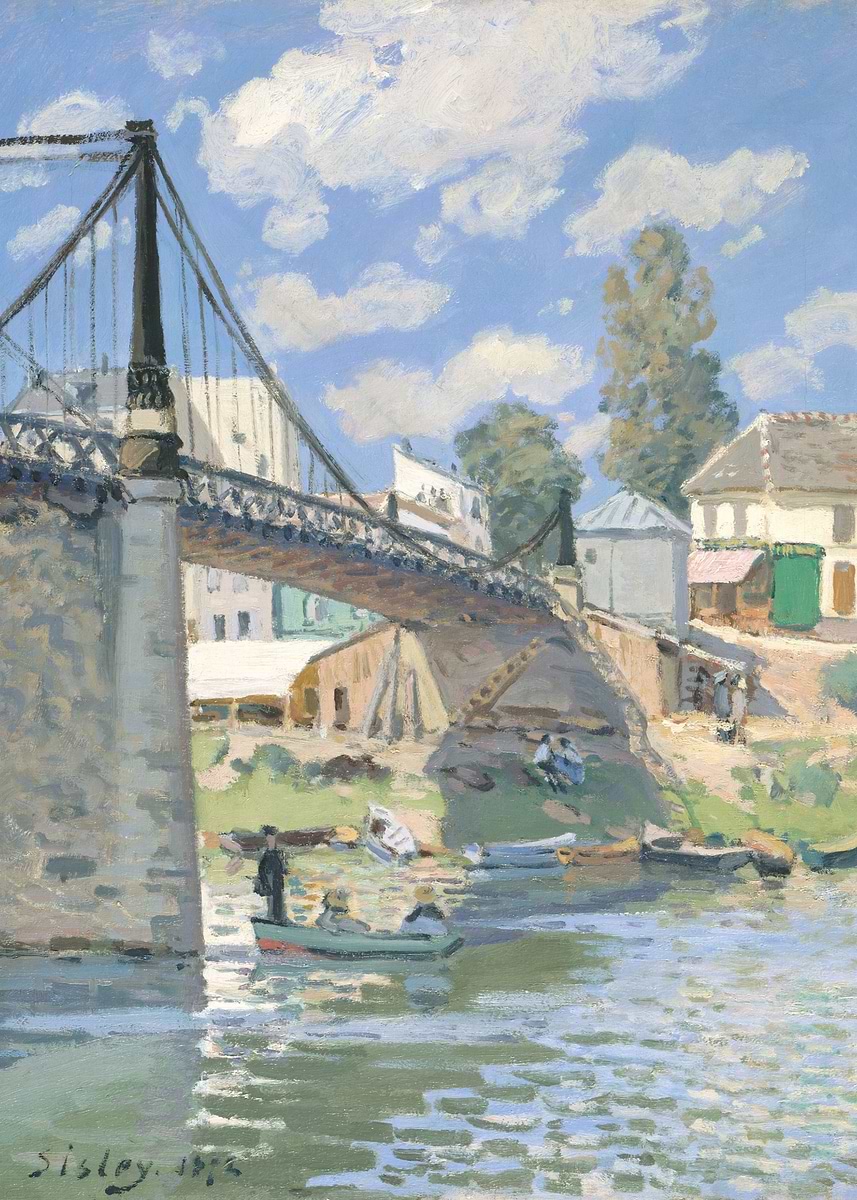 Alfred Sisley Art poster シスレー Alfred Sisley - Rest along the Stream Poster