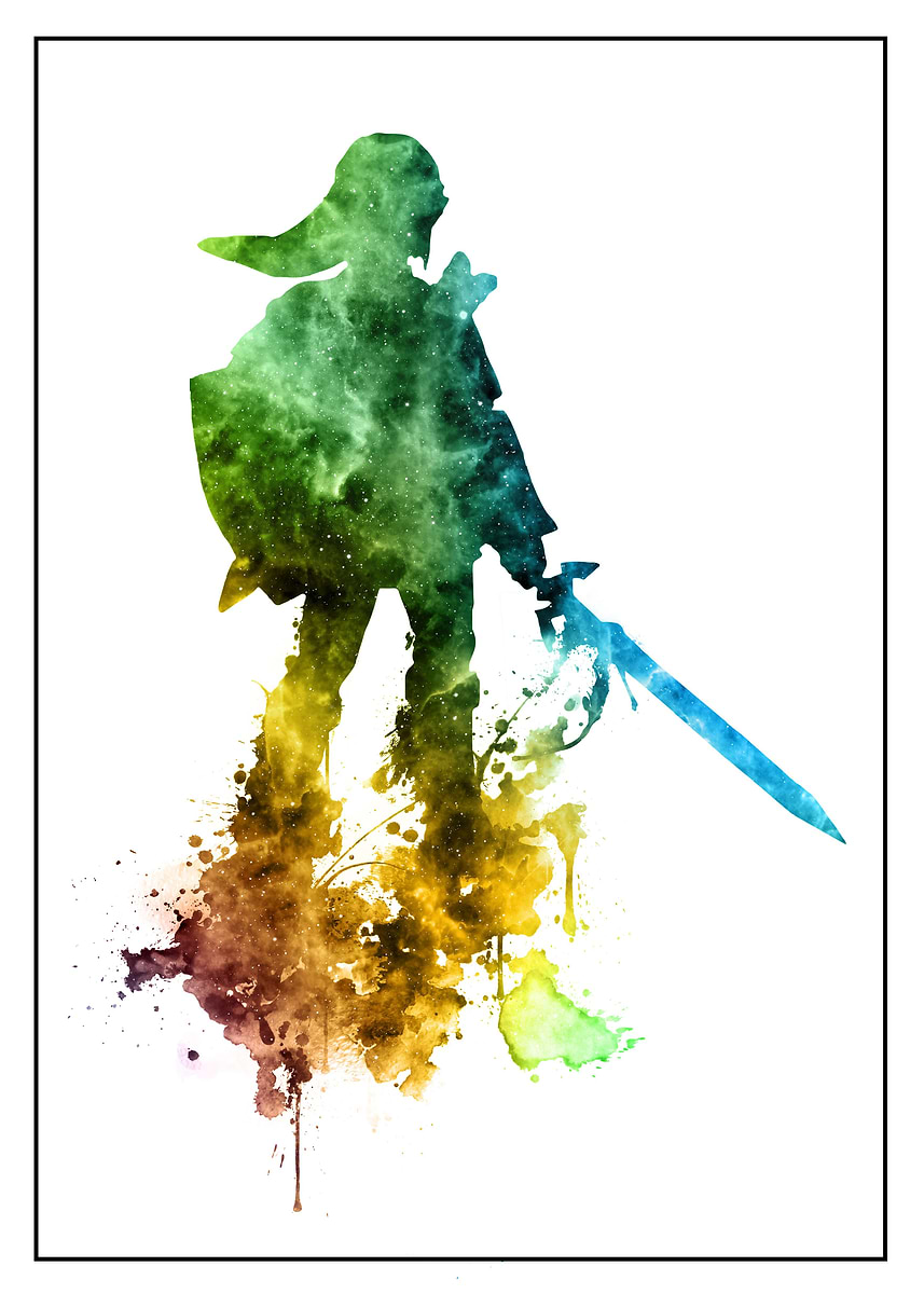 Link- Legend of zelda' Poster, picture, metal print, paint by