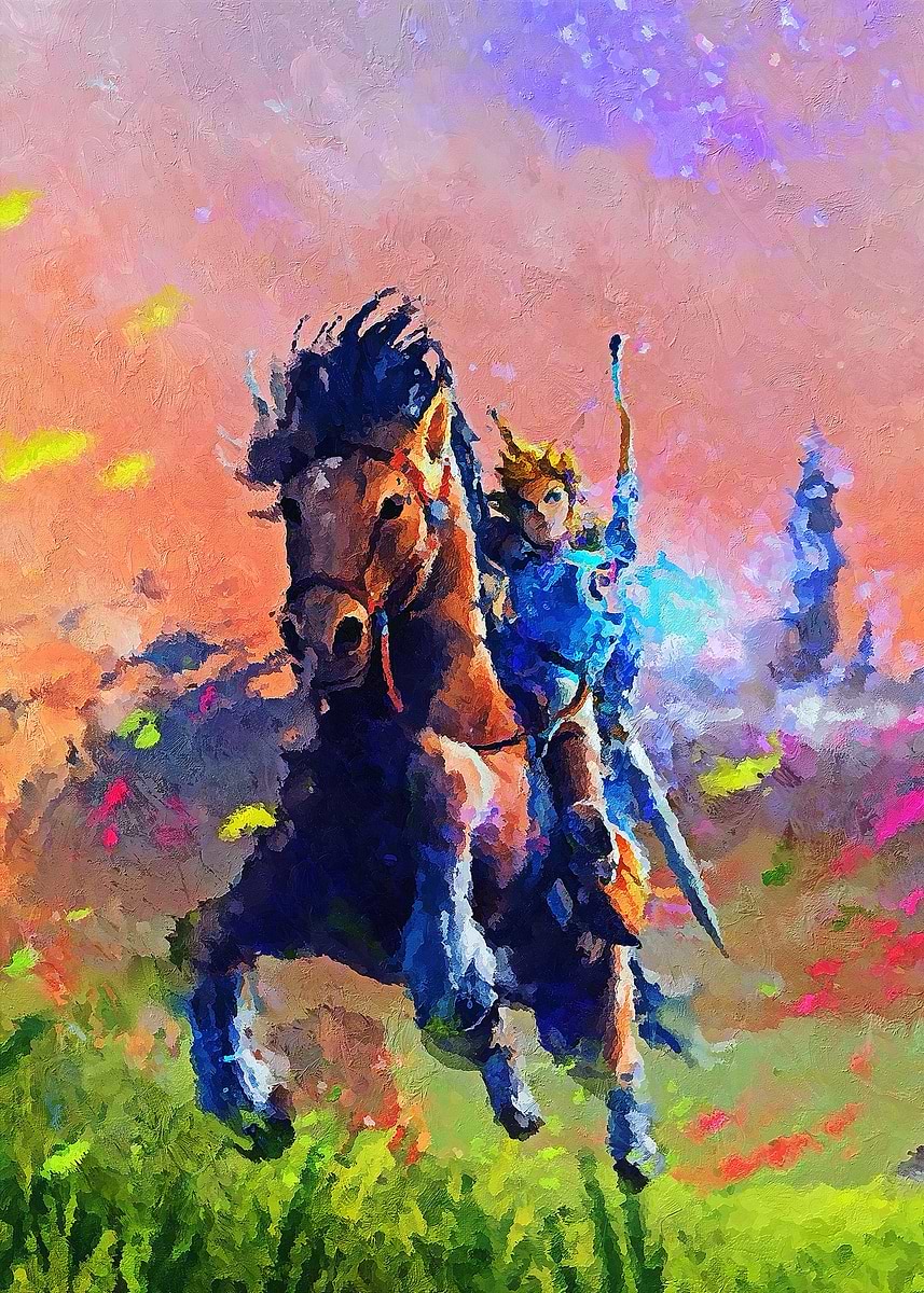Zelda / Canvas Paintings' Poster, picture, metal print, paint by