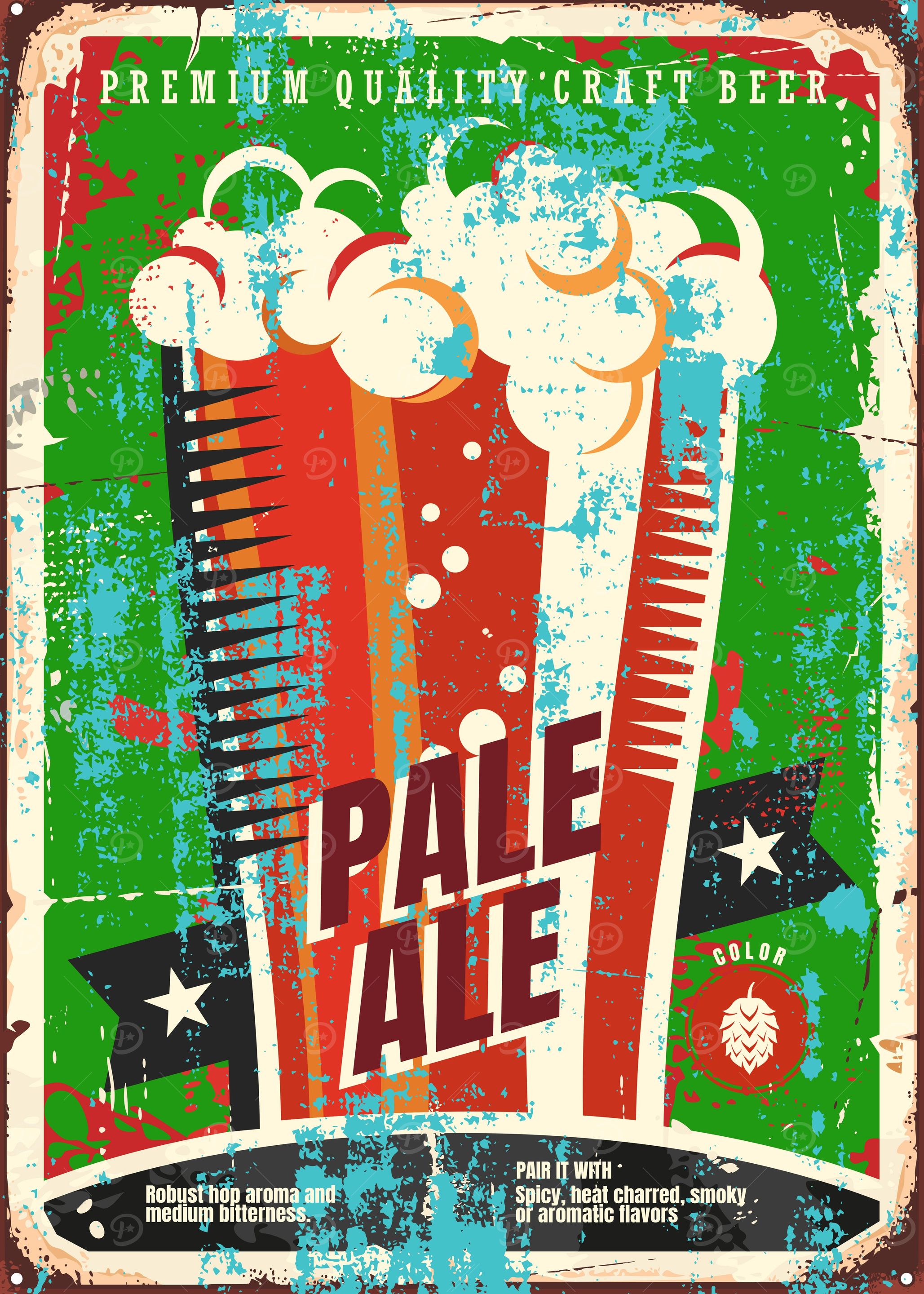 'Pale ale' Poster, picture, metal print, paint by Mr Jackpots | Displate