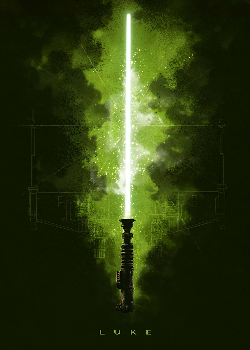 Luke Astorigin　ART POSTER 2/100　ポスター Luke' Poster, picture, metal print, paint by Star Wars | Displate