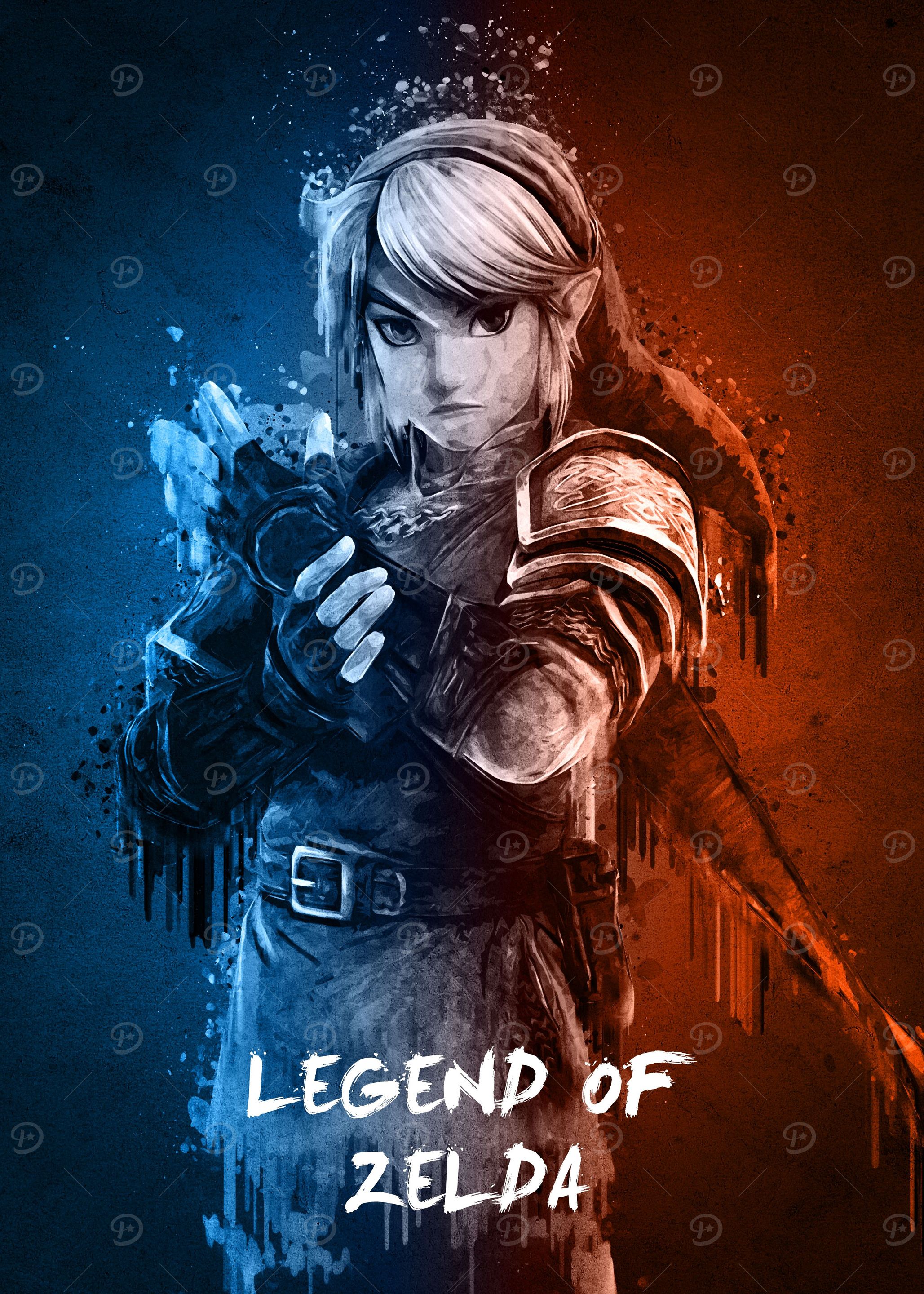 Legend of Zelda' Poster, picture, metal print, paint by Gab