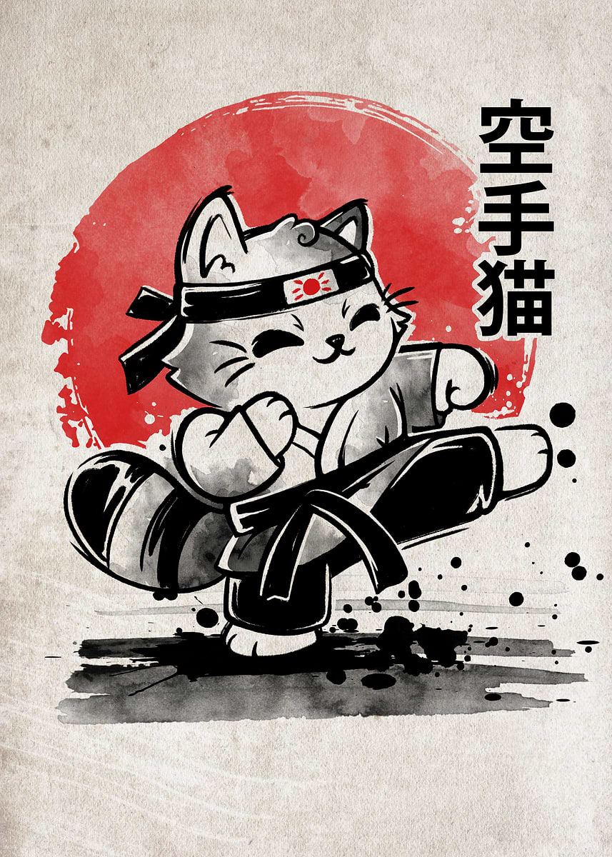 Displate ディスプレイット化け猫　メタルポースター 9f6ef3644378be915da69d5e097f4a