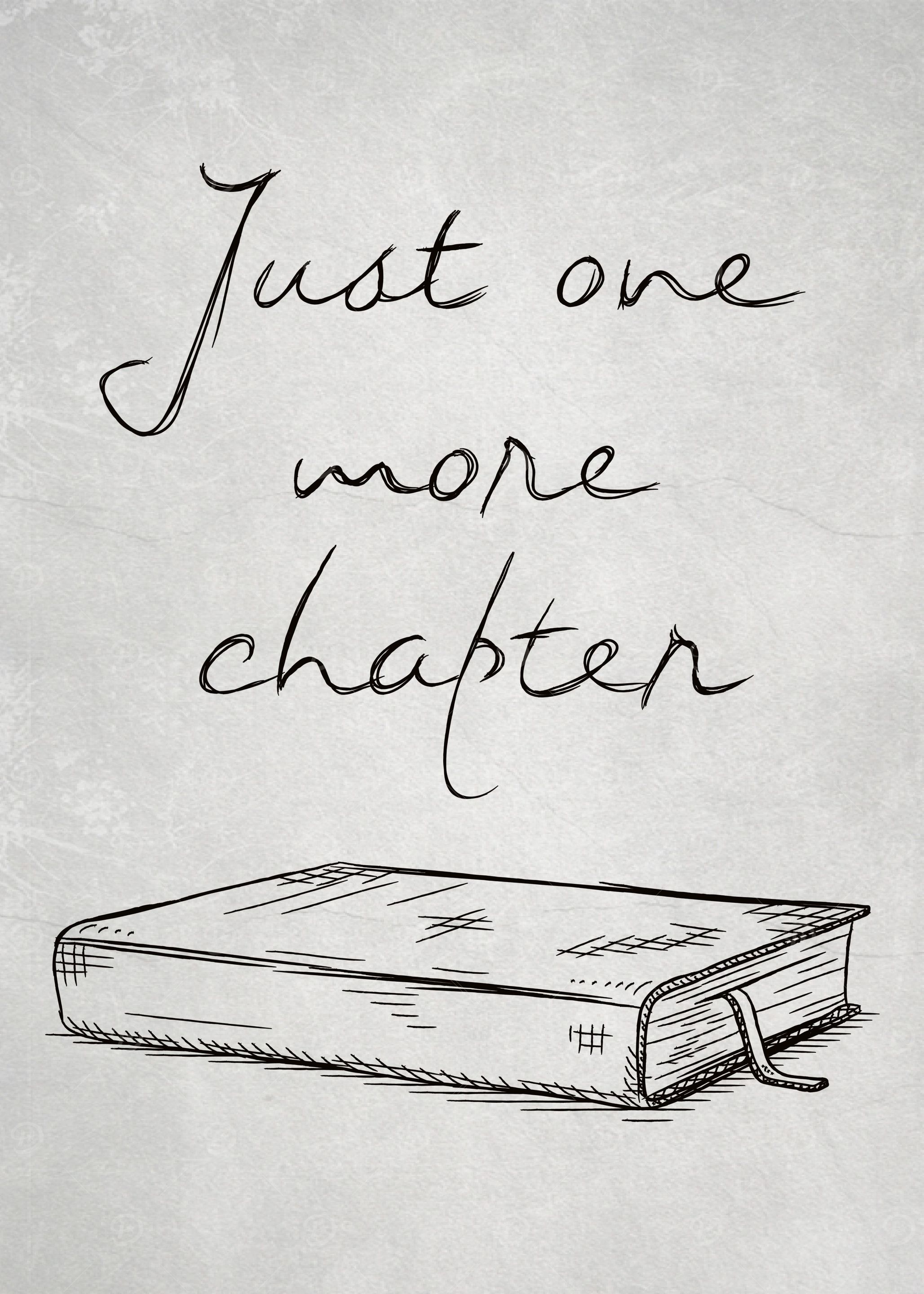 'Just one more chapter' Poster, picture, metal print, paint by Olivier ...