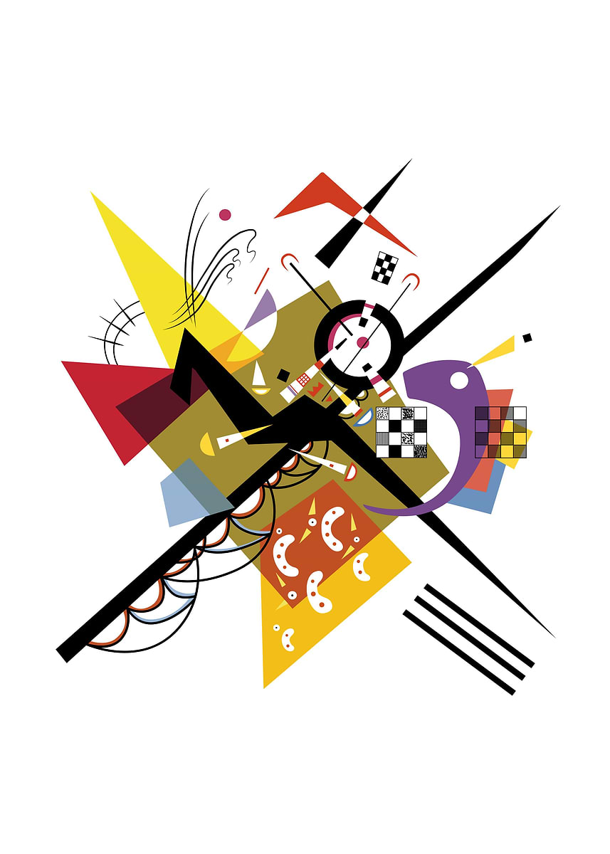 Wassily Kandinsky On White White Zig Zag By Wassily Kandinsky Oil