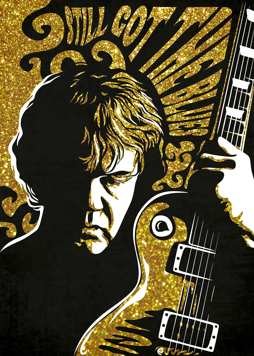 gary moore' Poster, picture, metal print, paint by Popart PosterS