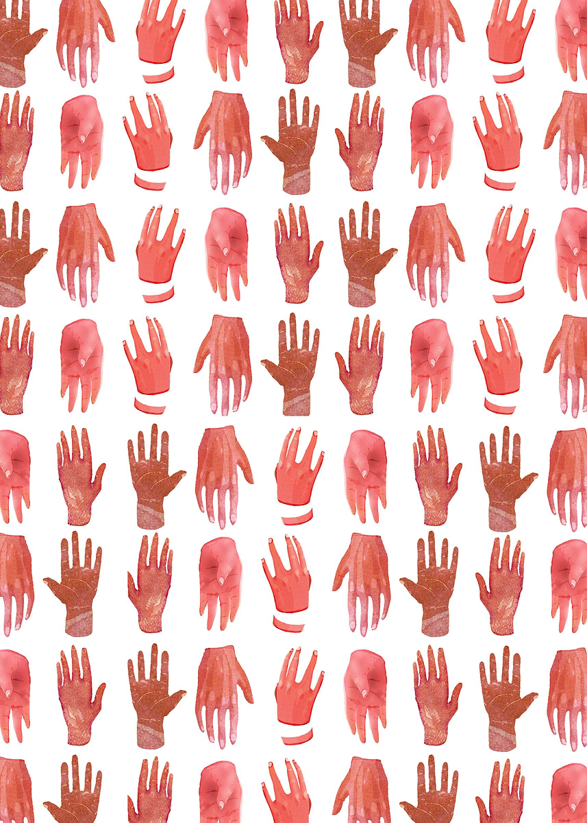 'Hands Pattern' Poster, picture, metal print, paint by Francisco ...