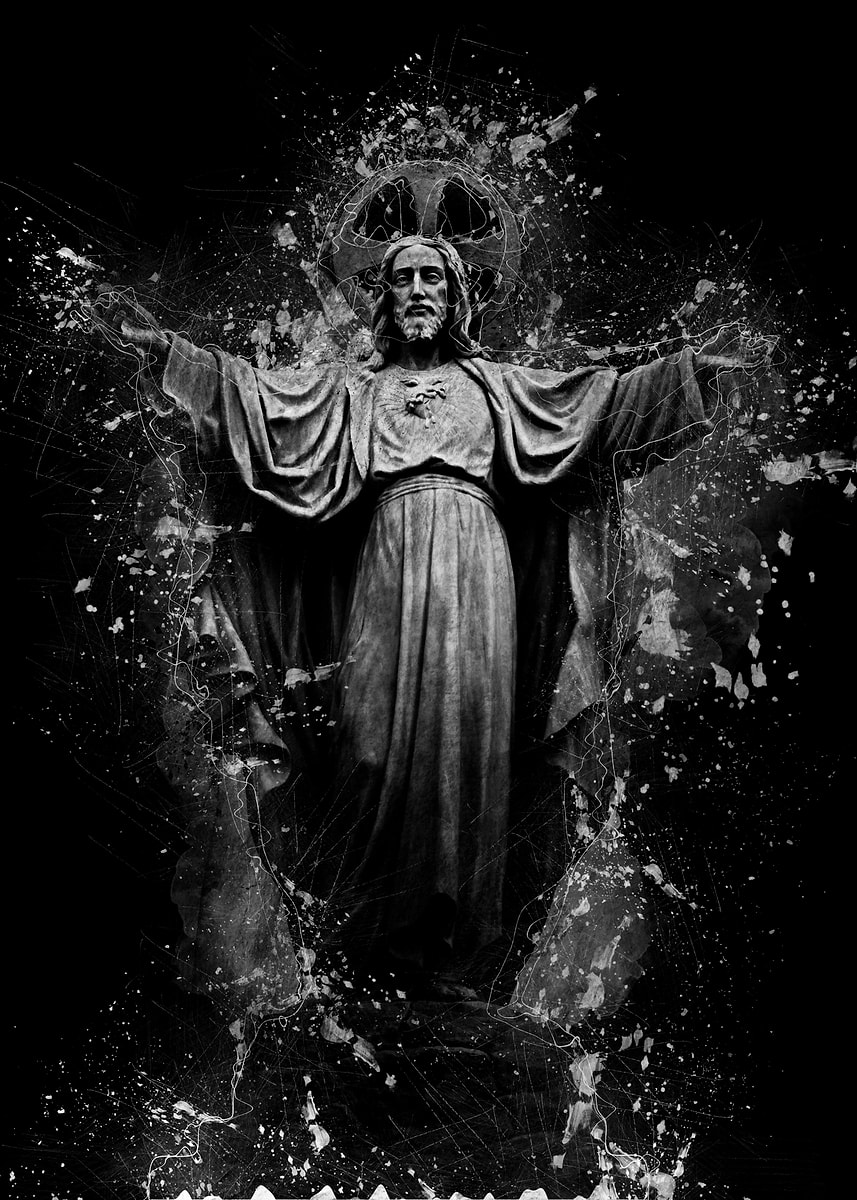 Jesus Christ' Poster, picture, metal print, paint by Cornel Vlad