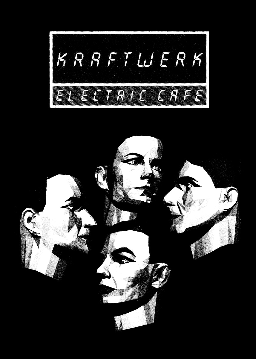 kraftwerk Electric Cafe Poster, Picture & Metal Print – Electronic