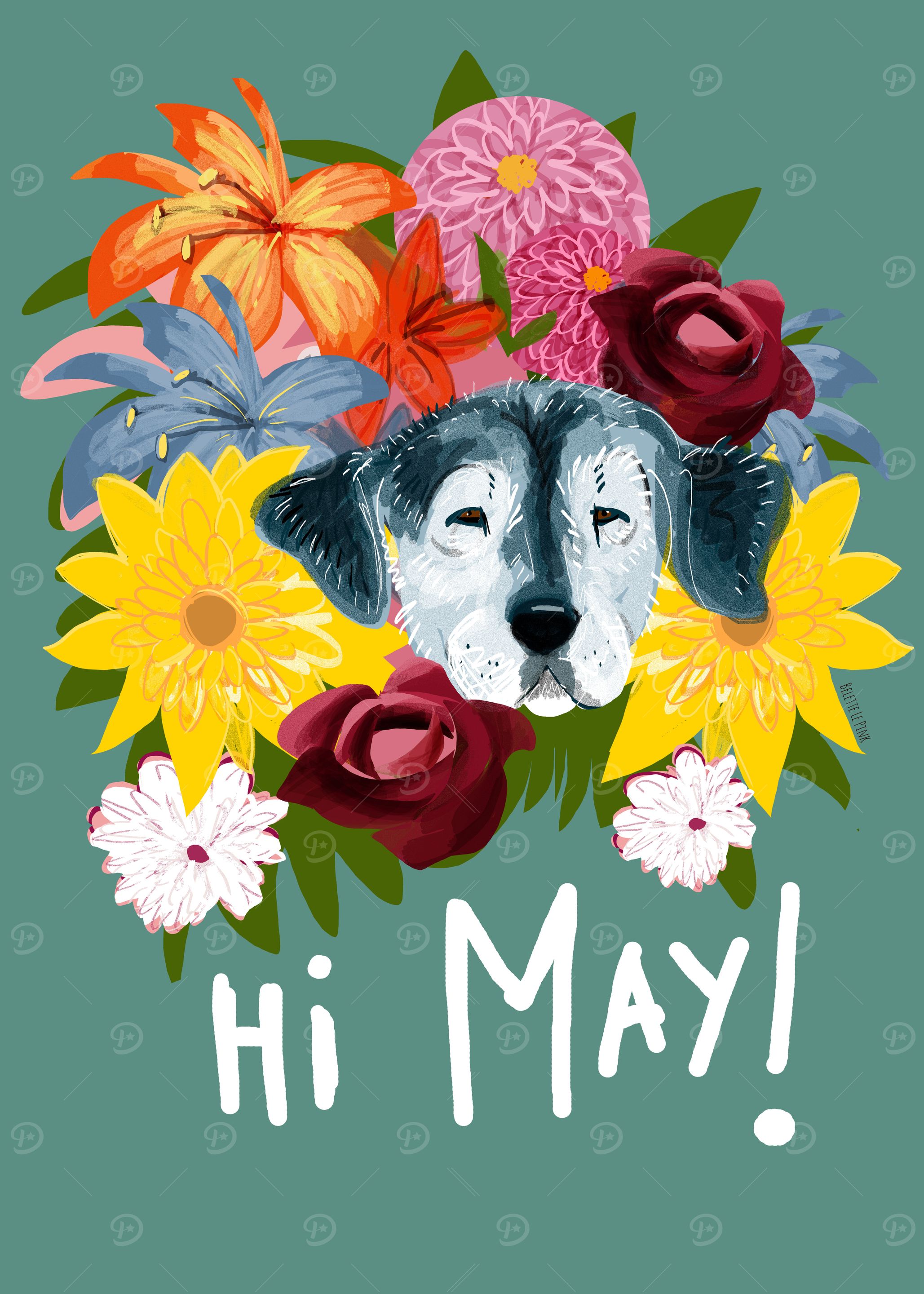 Hi May Poster, Picture & Metal Print – Dogs | Displate