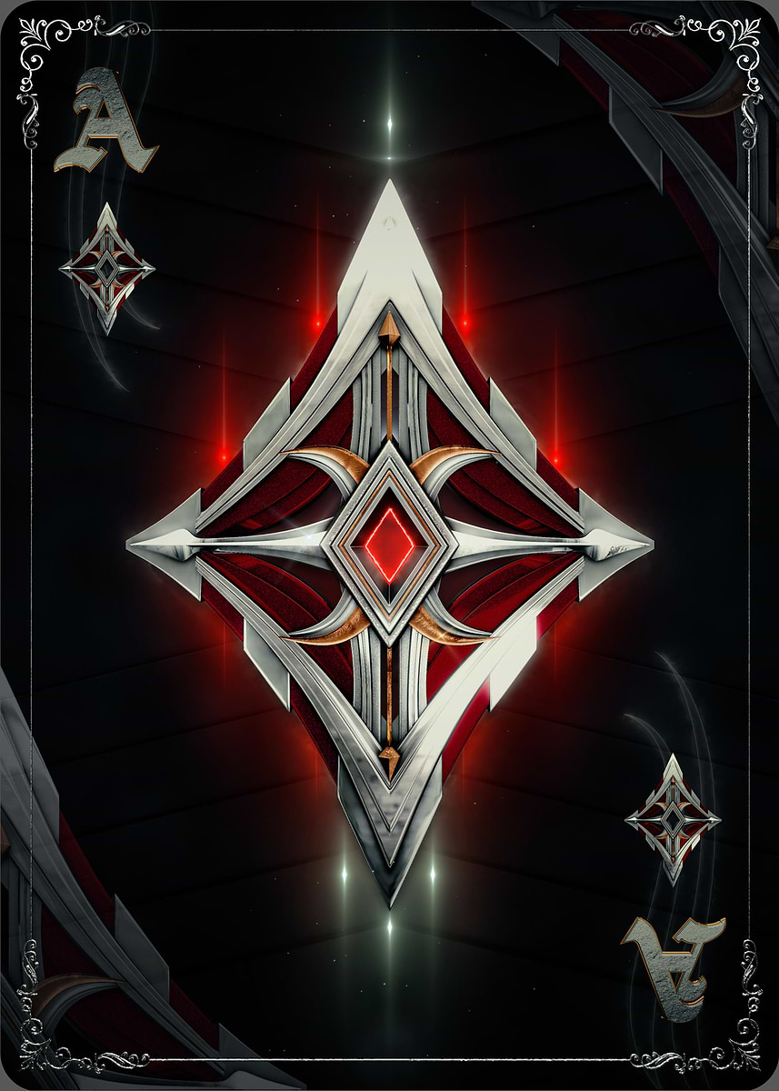 額縁 Displate Gambling Limited Edition Poster Casino logo gold cards' Poster, picture, metal print, paint