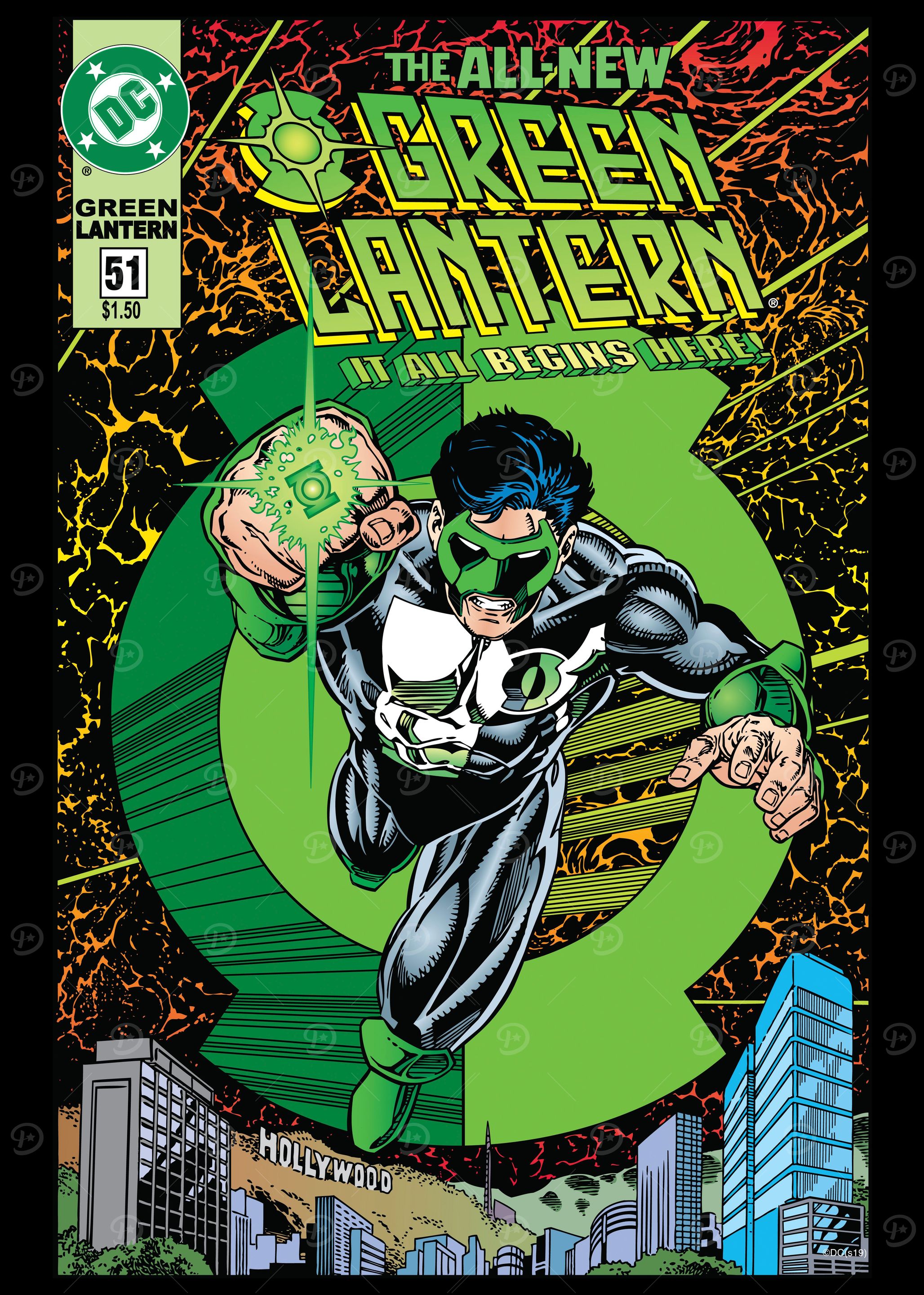 フィギュア DC COMICS GREEN LANTERN 木製パネル