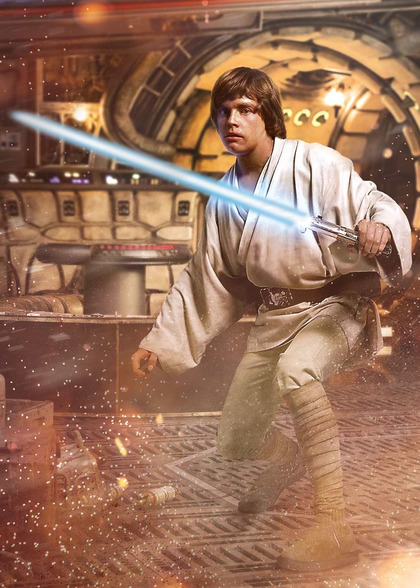 Luke Skywalker' Poster, picture, metal print, paint by Star Wars