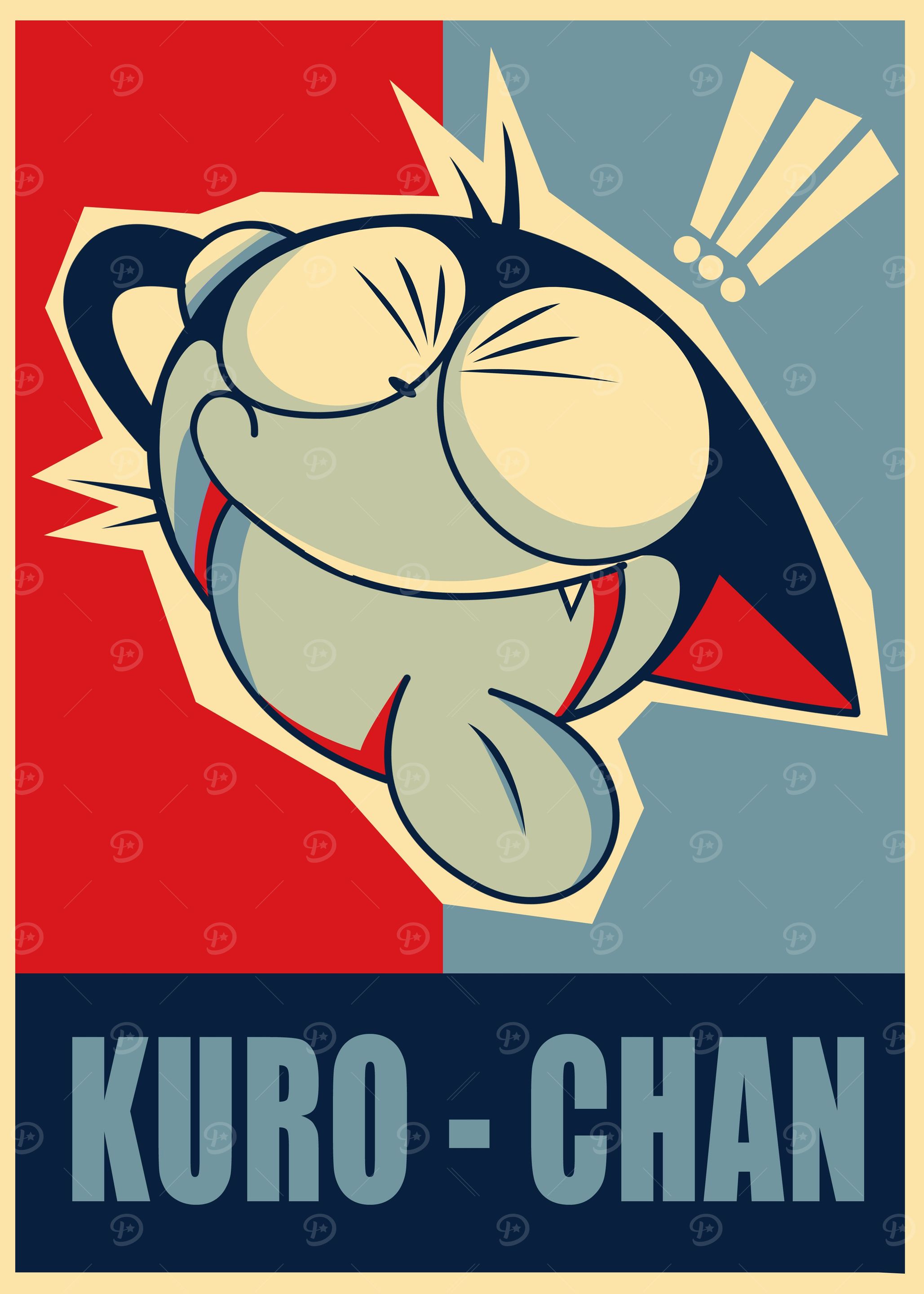 kurochan' Poster, picture, metal print, paint by Ridwanart | Displate