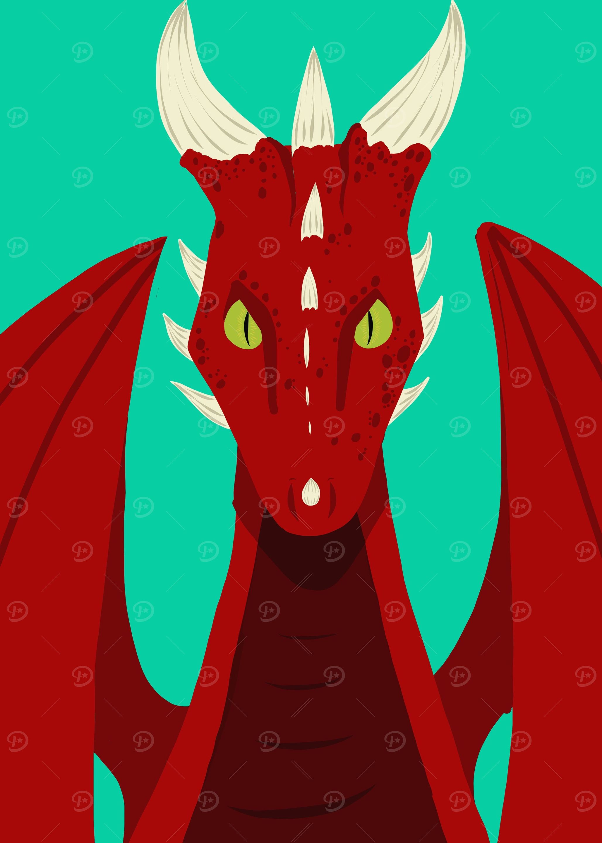 'Red Beast' Poster, picture, metal print, paint by Alaura Gonzalez ...