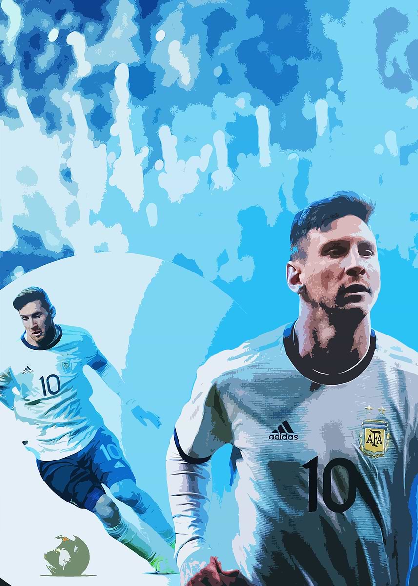 'Lionel Messi Painting' Poster, picture, metal print, paint by Xenfrom ...