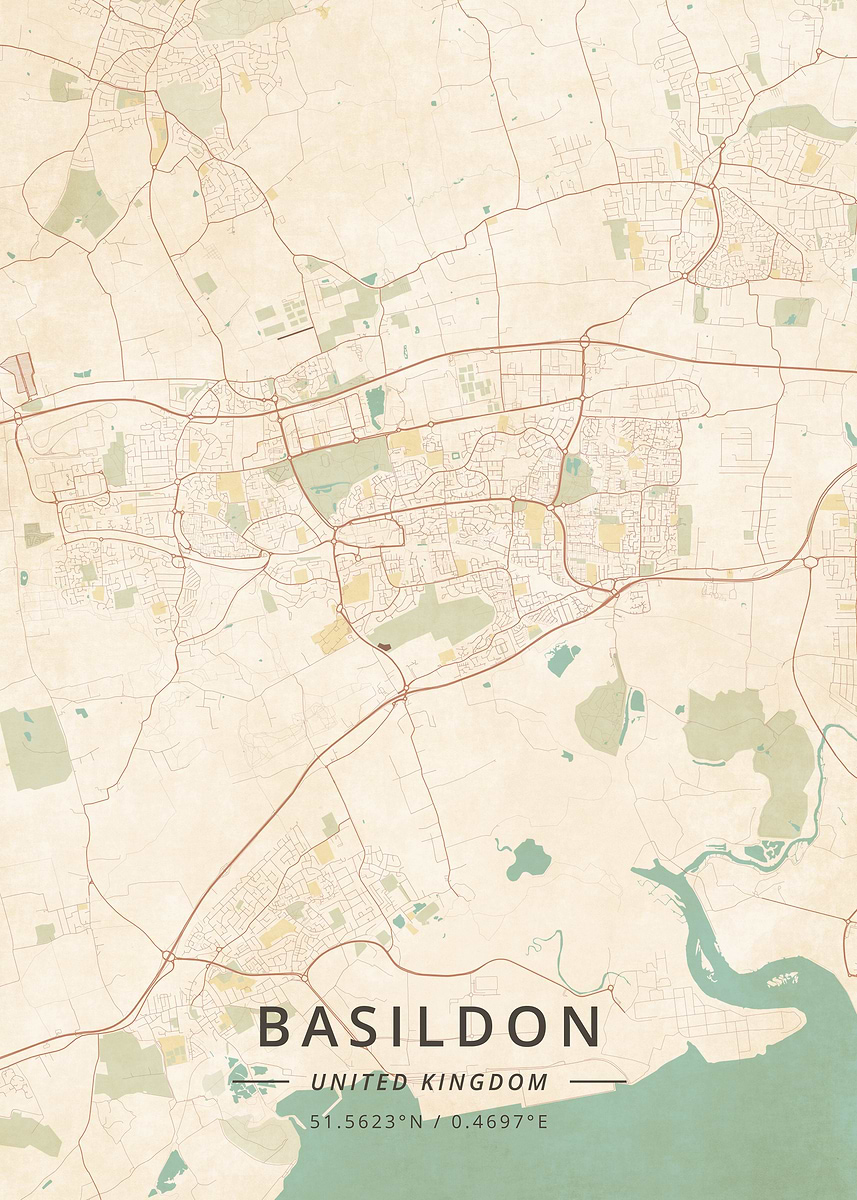 'Basildon United Kingdom' Poster, picture, metal print, paint by ...