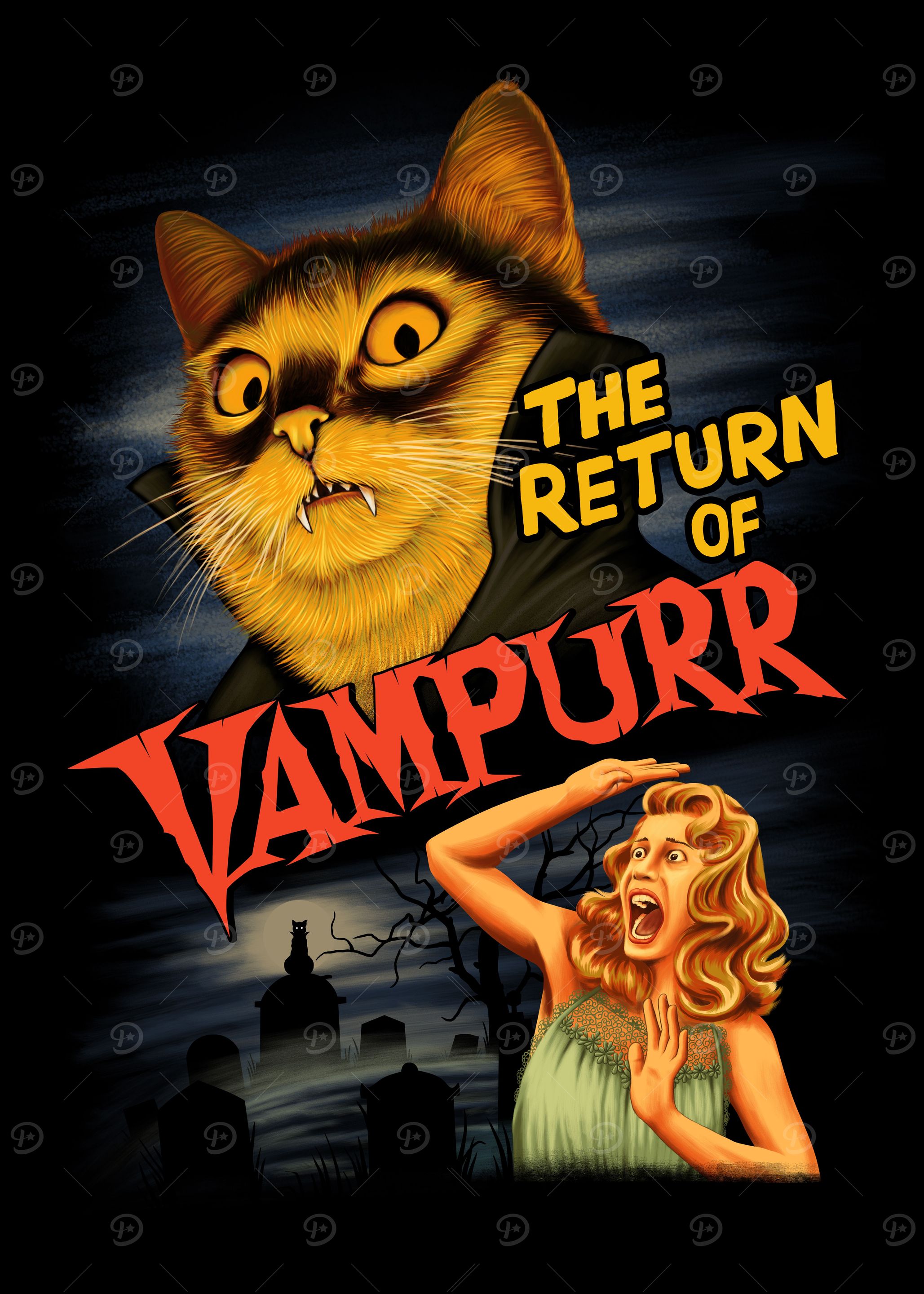 Inspired from vintage horror movie posters
