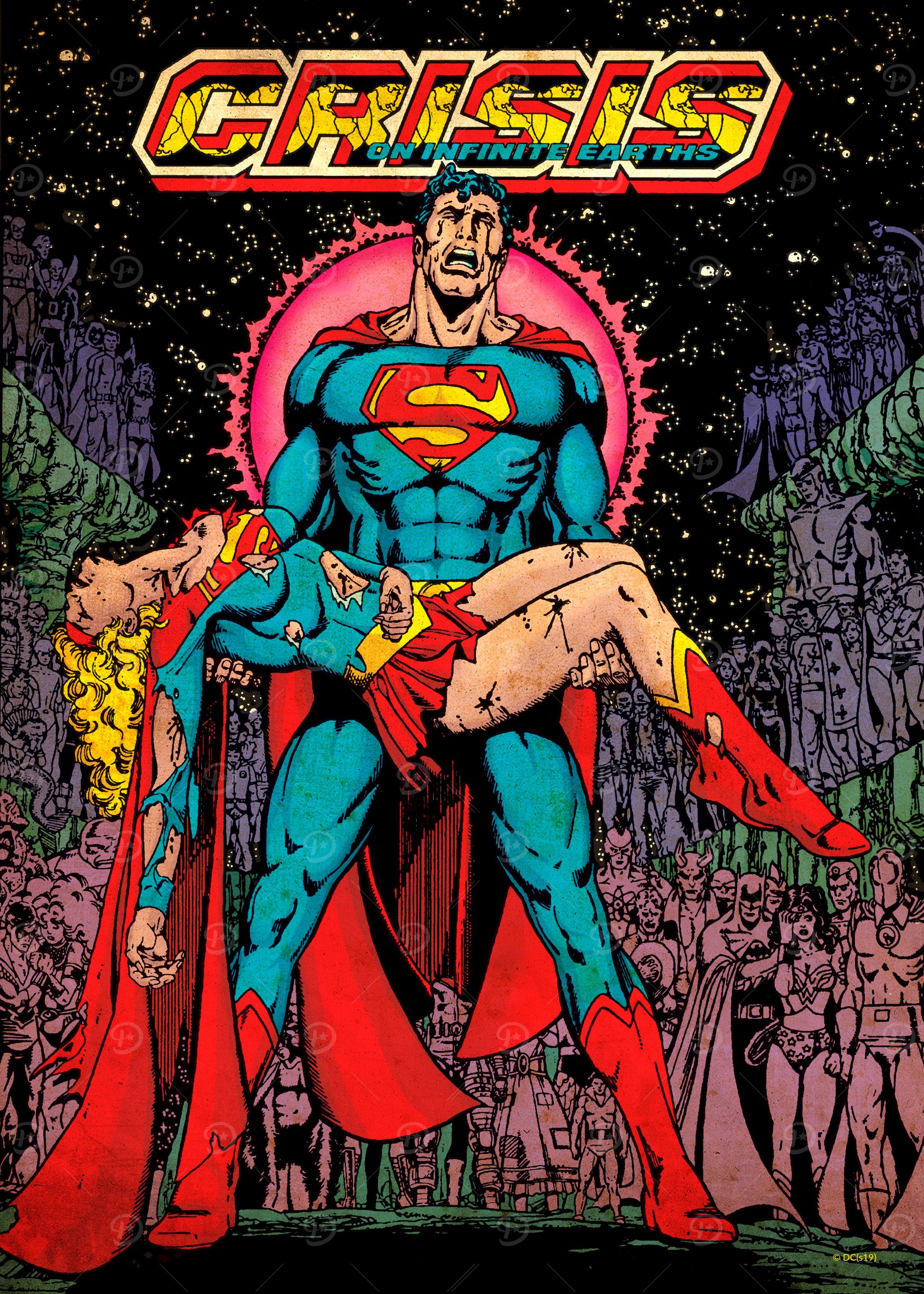 Crisis on Infinite Earths Superman by George Perez' Poster