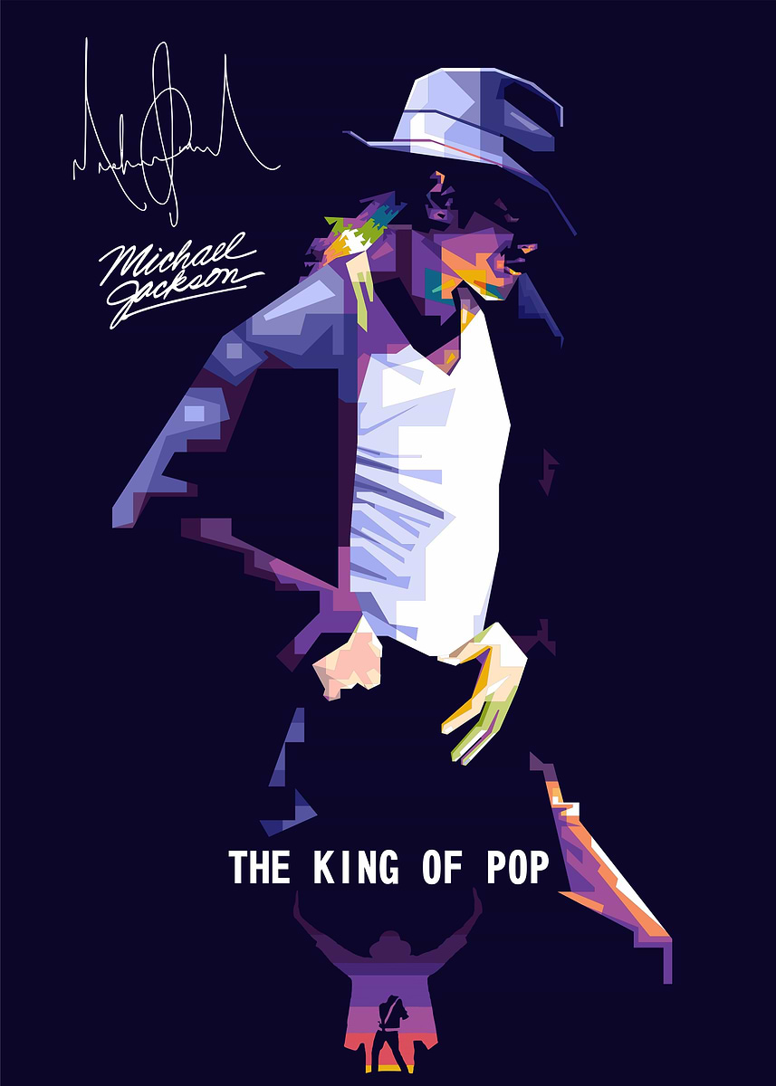 Michael Jackson' Poster, picture, metal print, paint by Wpap
