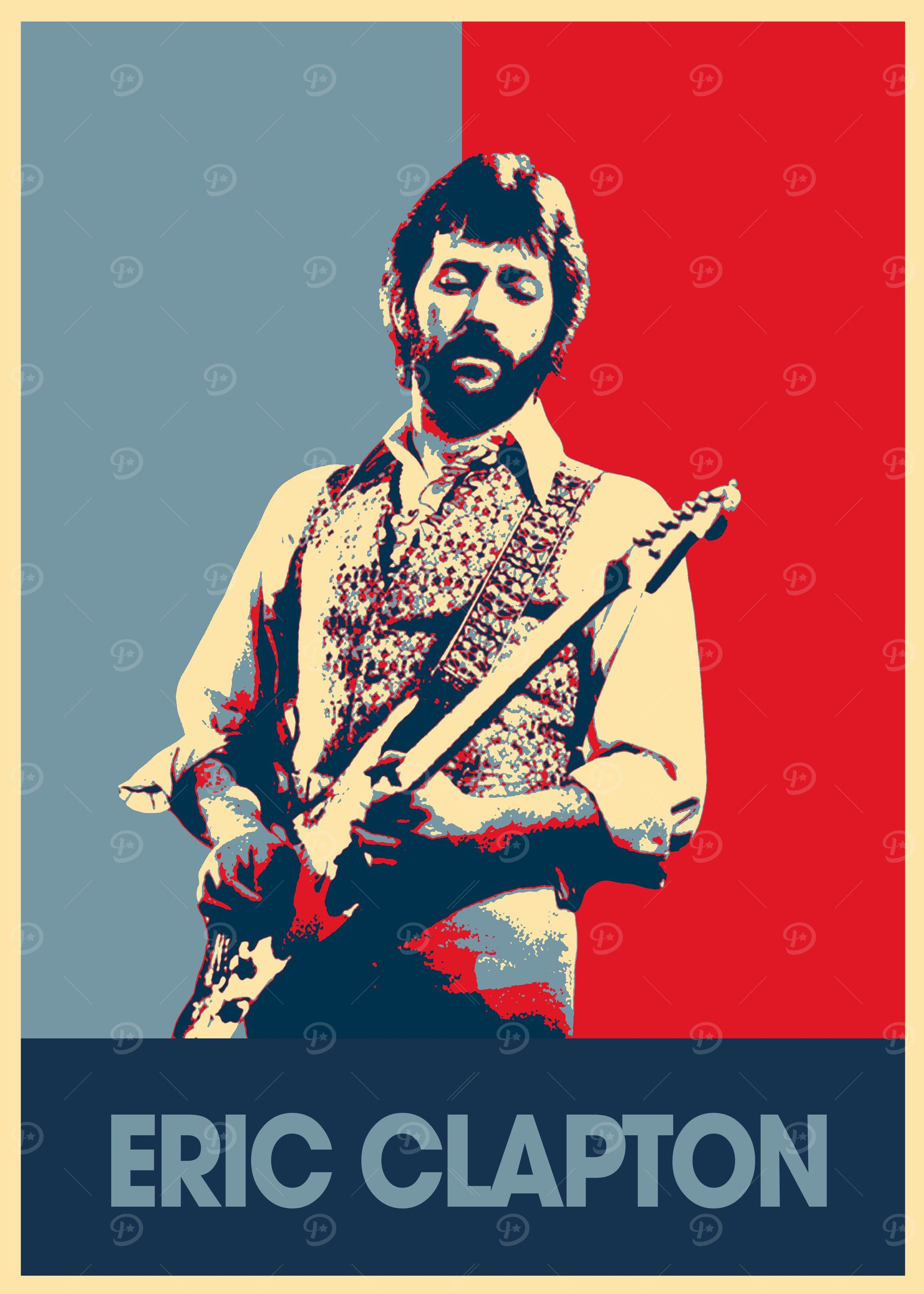 Póster De Metal Con Diseño De Guitarrista Legendario Eric Clapton CBE De 8 X 12 Pulgadas, Decoración De Pared Retro Vintage