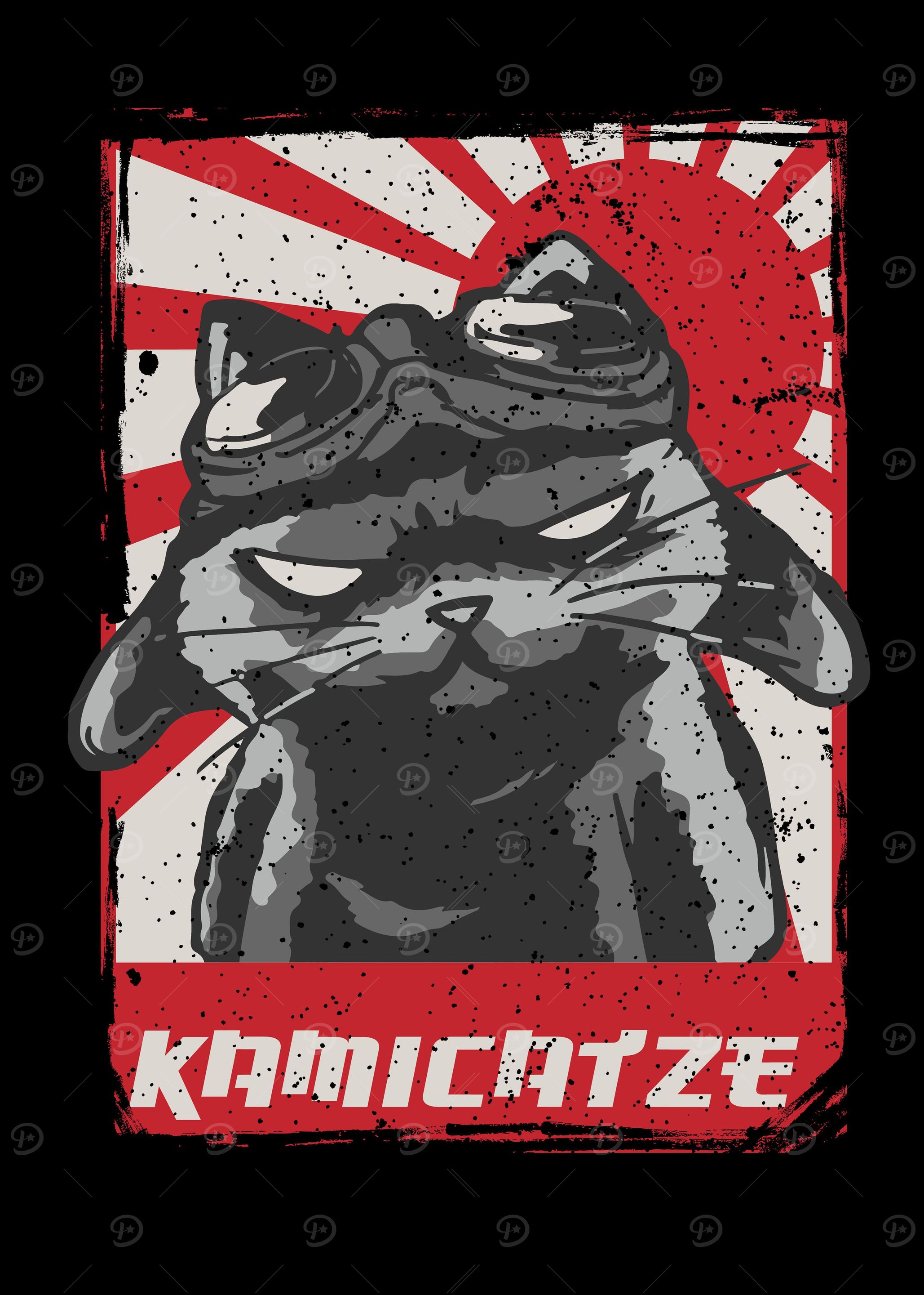 Displate ディスプレイット化け猫　メタルポースター Displate ディスプレイット黒化け猫 メタルポースター cat